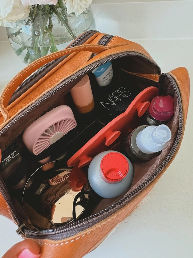 Cowhide Cosmetic Travel Bag