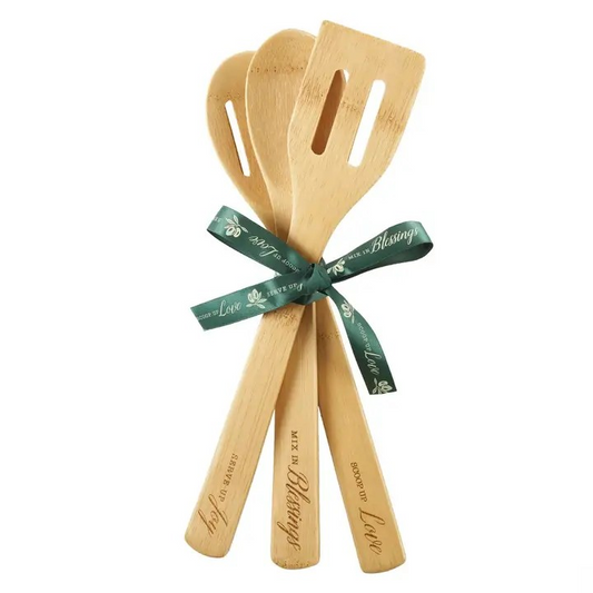 Bamboo Spoon Set- Love, Blessed, Joy